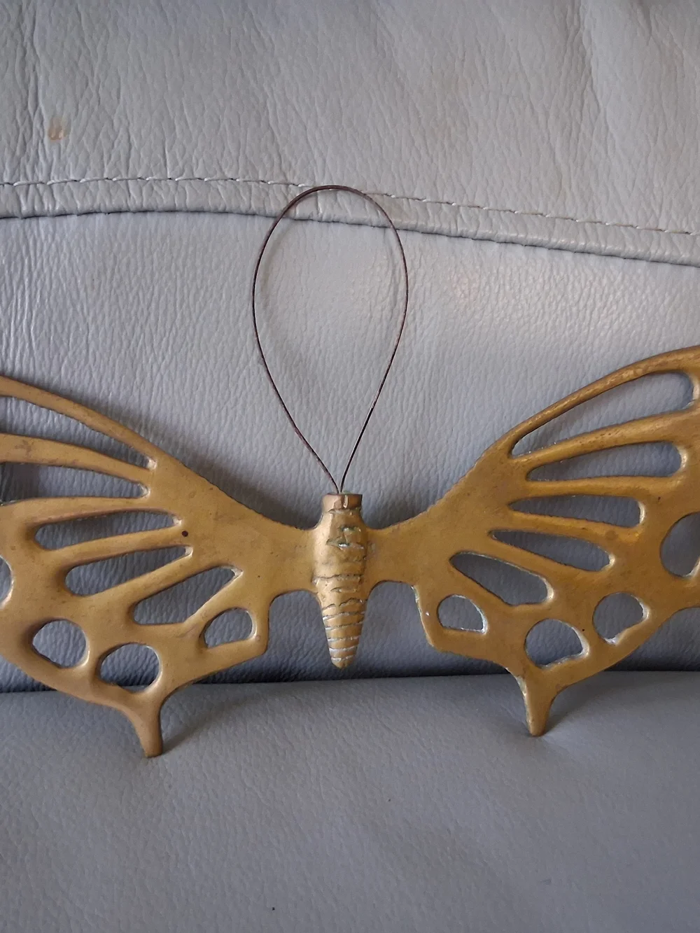 Vintage Brass Butterfly Wall Hanging